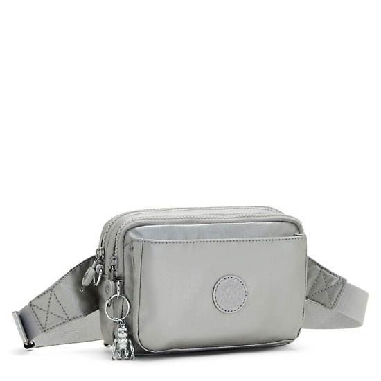 Kipling Abanu Multi Metallic Convertible Crossbody Bag Tassen Zilver | België 1176KO